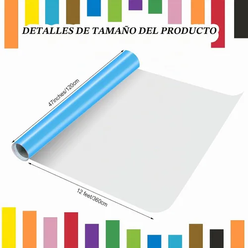 Vista 2 de PerKoop Paquete de 9 rollos de papel para tablón de anuncios arcoíris de 4 x 12 pies, resistente a la decoloración, colorido, para aula, proyectos