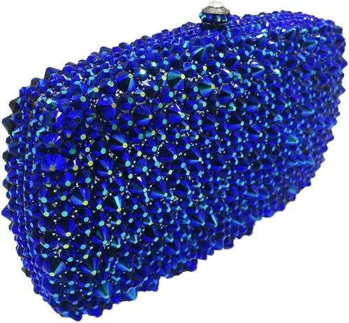 Vista 4 de Boutique De FGG Bolsos de noche para mujer, bolsos de boda de cristal con picos