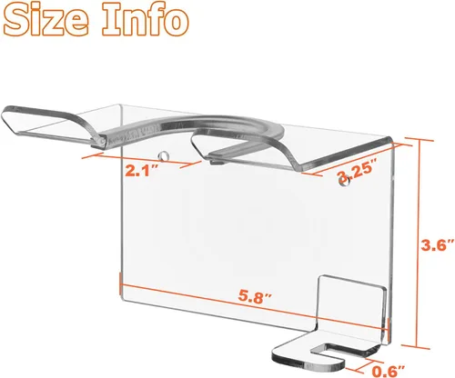 Vista 5 de Cosmos Soporte para secador de pelo de montaje en pared, estante de almacenamiento de acrílico para secador de pelo, organizador de almacenamiento
