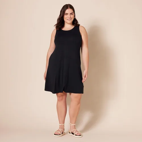 Vista 5 de Tienda Essentials - Vestido con vuelo y sin mangas para mujer (disponible en tallas extragrandes)