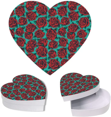 Vista 23 de Andaz Press Caja en forma de corazón para el día de San Valentín con tapa, divertida caja reutilizable en forma de corazón para tocino, caja de Bacon
