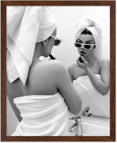 Vista 15 de Póster de arte de moda de Poster Master - Mujer en impresión de auto clásico - Arte en blanco y negro - Arte fotográfico - Arte de autos - Arte