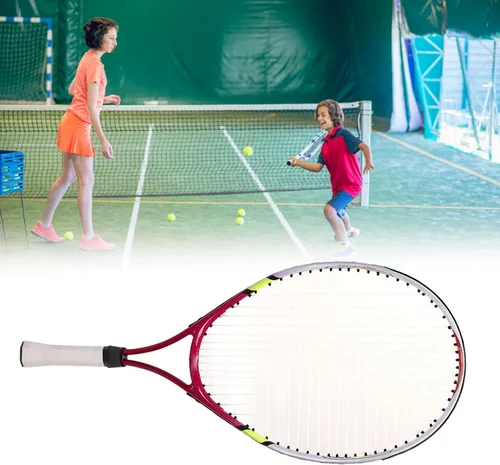 Vista 5 de Raquetas de tenis recreativas para adultos y jóvenes, raqueta de tenis de 23 pulgadas, el mejor kit de iniciación, raquetas de tenis súper ligeras