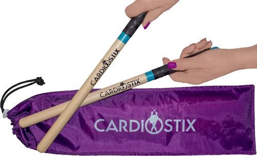 Vista 4 de CardioStix Baquetas cardiovasculares de madera de nogal americano de alta calidad de 8 onzas (1 par que elijas) Para batería, fitness, clase Negro