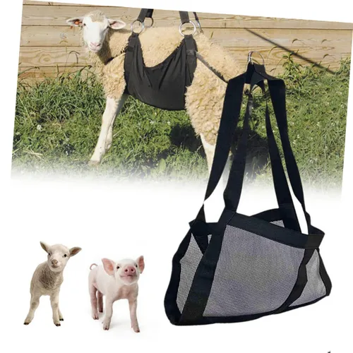 Vista 4 de SOLUSTRE Herramienta esparcidora de pesaje de animales Aenima Eslinga de pesaje de cordero para animales pequeños Hamaca de pesaje ajustable Escala