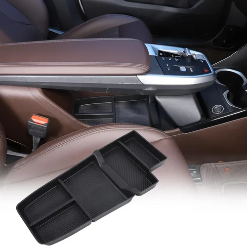 Vista 11 de Caja de almacenamiento para auto compatible con BMW X1 U11 2023 2024 2025 bandeja organizadora de consola inferior, caja de almacenamiento TPE