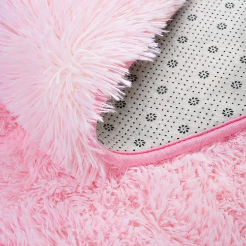 Vista 239 de Softlife Alfombra naranja para dormitorio, alfombra de felpa esponjosa para sala de estar para niñas, alfombra lanuda para niños, alfombra suave