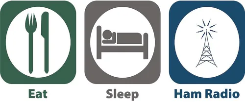 Vista 3 de CafePress Eat Sleep - Taza de café de cerámica con radio, 11 oz (11.0 fl oz)