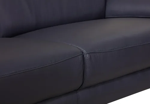 Vista 4 de Blackjack Furniture Naples Sofá de cuero italiano genuino de grano superior con reposacabezas ajustables, 88 pulgadas, azul abeto