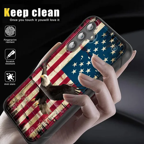Vista 4 de Funda para Galaxy S25, de doble capa, resistente, a prueba de golpes, con soporte, funda protectora militar a prueba de caídas para Samsung Galaxy
