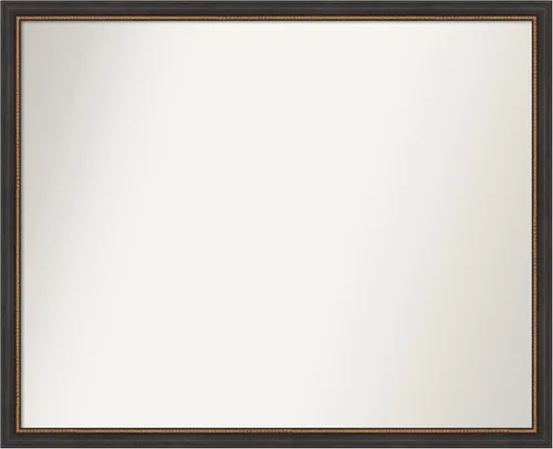Vista 264 de Amanti Art Espejo de baño negro para sobre el fregadero, 23 x 23 pulgadas, espejo cuadrado negro Ashton, marco de madera tradicional mediano, se