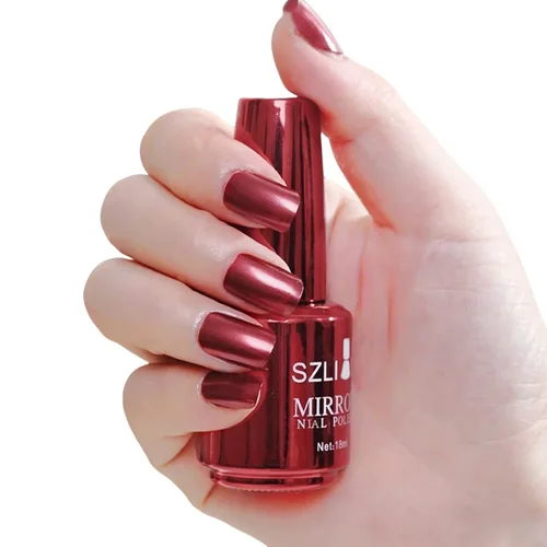 Vista 15 de KYDA Esmalte de uñas de espejo morado oscuro de 0.6 fl oz, esmalte de espejo brillante brillante para arte de uñas, arte de uñas de efecto metálico