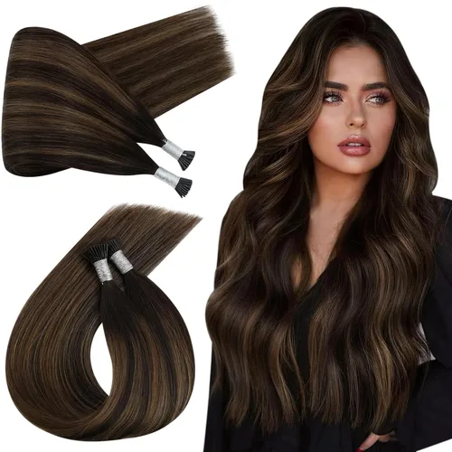 Vista 31 de Ugeat - Extensiones de cabello humano con microanillo, 14 pulgadas, extensiones de cabello Remy con microcuentas de 1 gm/hebra, 50 gms, extensiones