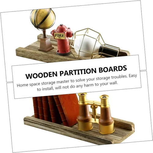 Vista 8 de Marco de pared de partición de una palabra, decoración de madera, estante de pared de madera, decoración de artículos para el hogar, estante