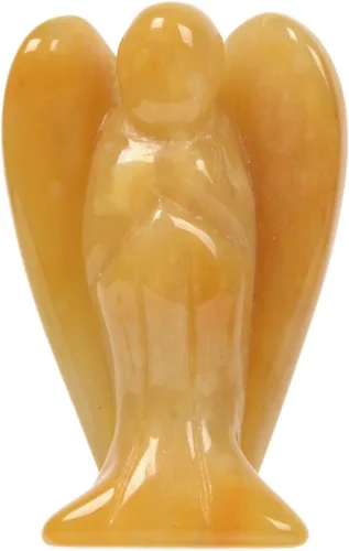 Vista 34 de Justinstones Estatua de Ángel de la Guarda de Gema Tallada en 7 Chakras, Ángel de la Paz en Bolsillo, 5 cm