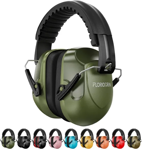 Vista 11 de Noise Reduction Ear Muffs, NRR 34dB Ear Protection for Adults Black Red