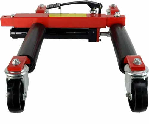 Vista 4 de (4) Herramientas de arrastre 12", rueda hidráulica Dolly, posicionamiento del vehículo, elevador con capacidad de 1500 lb