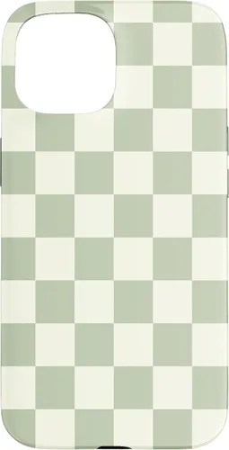 Vista 6 de Funda clásica Checkered Checker Checkerboard Light Sage Green para iPhone 17