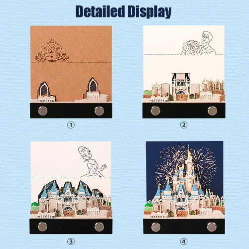Vista 2 de Tastefully Bloc de notas 3D, 1 bloc de notas de arte tallado, 1 unidad, 146 hojas, para bricolaje, calcomanías creativas de dibujos animados