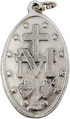 Vista 2 de Regalos devocionales y medallas de plata con colgante de medalla milagrosa de Nuestra Señora de la Gracia