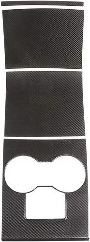 Vista 4 de YIWANG Consola central de fibra de carbono 100% real, panel de cambio de marchas, 4 piezas para accesorios de automóvil Tesla Modelo 3