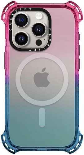 Vista 10 de CASETiFY Funda Bounce para iPhone 16 Pro [a prueba de golpes, 21.3 pies, protección contra caídas de grado militar 6X, compatible con Magsafe] Azul