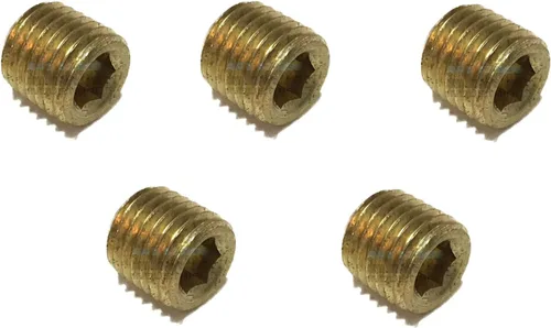 Vista 3 de Latón COUNTERSUNK HEX Plug 1/16" macho NPT MNPT combustible/aire/agua/aceite/gas WOG (cantidad 01)