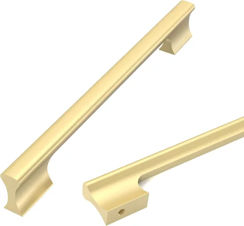 Vista 8 de Asidrama - Paquete de 10 manijas de gabinete de cocina color oro cepillado de 3 pulgadas (76mm), accesorios dorados para gabinetes de cocina
