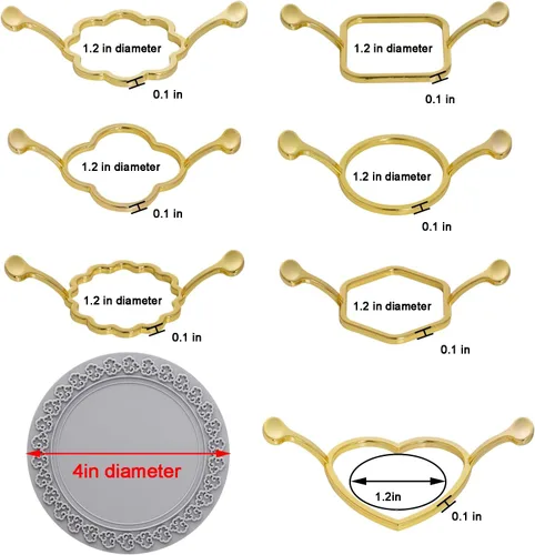 Vista 2 de cnomg 7 piezas de moldes de sello de cera de metal, esterilla de sellado de cera de oro, kit de moldes para invitaciones, sobres, regalos, embalaje
