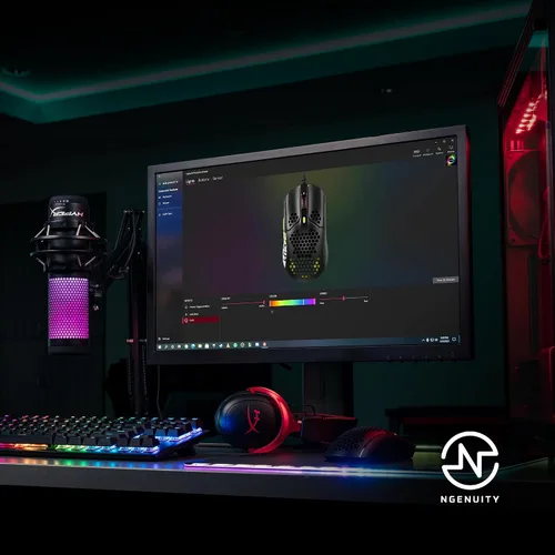 Vista 5 de HyperX Pulsefire Haste - Ratón para juegos - TimTheTatMan Edition - Ultraligero, 1.96 oz, carcasa de panal de abeja, diseño hexagonal, cable USB