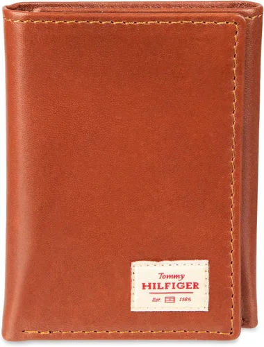 Vista 10 de Tommy Hilfiger - Cartera para hombre, triple pliegue, delgada, incluye ventana de identificación y tarjetero para tarjetas de crédito Rayas negras