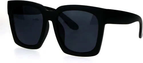 Vista 6 de Gafas de sol de plástico grueso con borde de cuernos de gran tamaño XXL para mujer