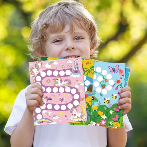 Vista 7 de 100 calcomanías gráficas con 2160 mini calcomanías de incentivos para el aula Behavior Reward Chart for Kid, Unicorn Pirate Dinosaur Spring 4
