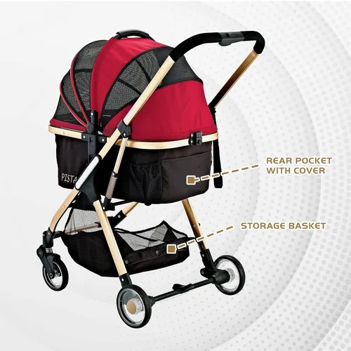 Vista 6 de Pista - Cochecito 3 en 1 superligero, carrier, asiento de coche para mascotas