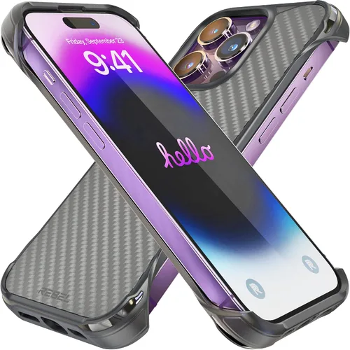 Vista 17 de REBEL Funda para iPhone 14 Plus [Serie de fibra de aramida Gen-4] Fuerte compatible con MagSafe, esquinas protectoras a prueba de golpes, botones
