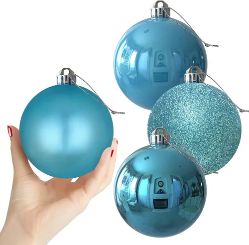Vista 22 de Esferas pequeñas de Navidad de bronce y dorado de 1.6 pulgadas, adornos para decoración de árbol de Navidad, bolas colgantes inastillables