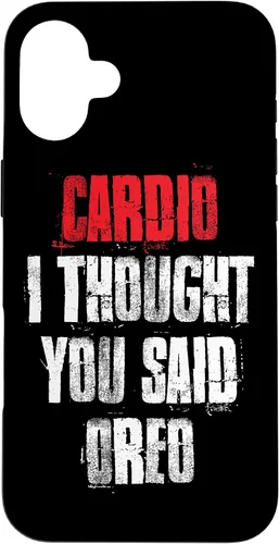 Vista 23 de Funda divertida de entrenamiento de gimnasio para iPhone 11 Pro Cardio I Thought You Said Oreo