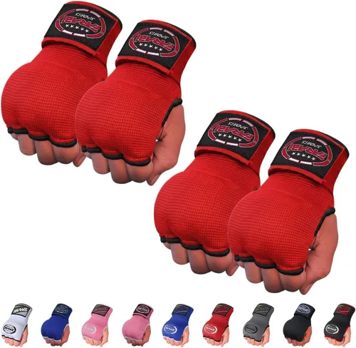 Vista 13 de Farabi - Guantes de boxeo híbridos para niños con protectores de manos, para boxeo, guantes de boxeo de punzonamiento Todo negro