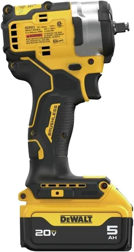 Vista 6 de DEWALT DCF913P2R 20V MAX sin escobillas - Llave de impacto inalámbrica de iones de litio de 3/8 pulgadas con kit de yunque de anillo de retención