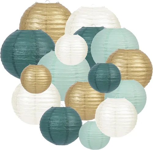 Vista 8 de Faroles de papel blanco redondos chinos para fiestas, decoración del hogar y bodas, varios tamaños de 6 pulgadas, 8 pulgadas, 10 pulgadas, 12