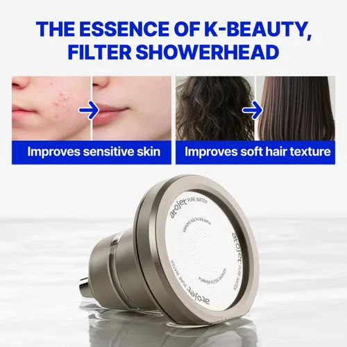Vista 6 de Filtro de ducha con núcleo moldeado por la historia de la belleza de Corea, filtros de carbono puro para una piel más suave y un cabello más suave