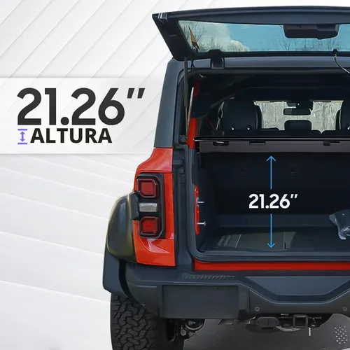 Vista 3 de Estante de carga para maletero trasero interior compatible con Ford Bronco 2021 2022 2023 2024 2025