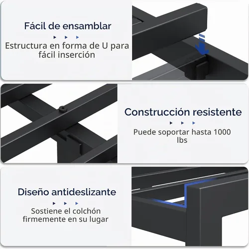 Vista 7 de DynJest Marco de cama de metal tamaño individual con luces LED, cabecera con almacenamiento y estación de carga, moderna cama de plataforma