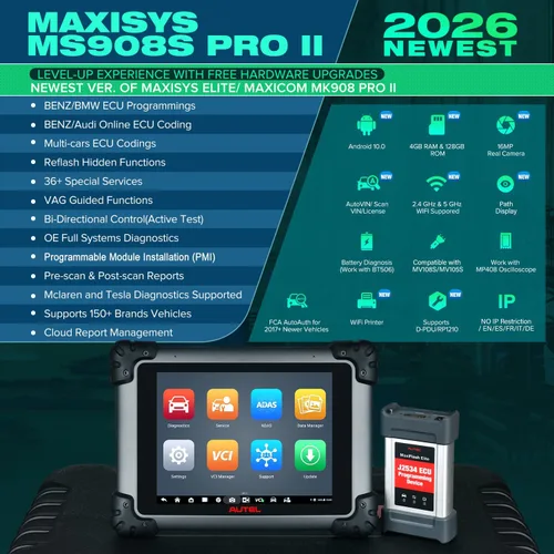 Vista 3 de Autel MaxiSYS MS908S PRO II Escáner 2026 Igual que MSUltra MS919 Elite II PRO