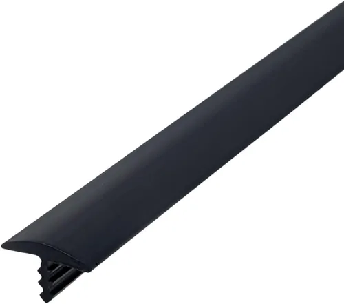 Vista 25 de Outwater T-molding plástico del 1/2 pulgada de la almendra flexible centro del centro de la púa que moldea la bobina de 25 pies