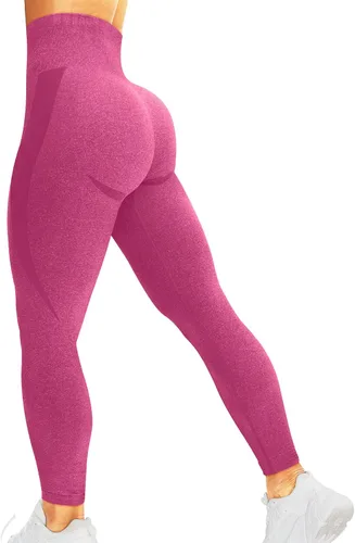 Vista 33 de HIGORUN - Leggings sin costuras para mujer, moldeadores, con diseño gráfico de sonrisas, de cintura alta, para el gimnasio, yoga o hacer ejercicio