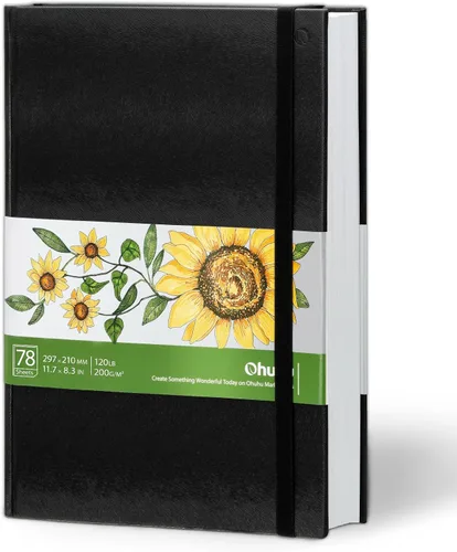 Vista 12 de Ohuhu Cuaderno de dibujo de 6.3 x 6.3 pulgadas para dibujar y dibujar