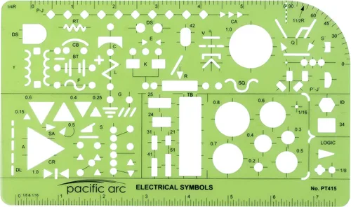 Vista 25 de Guía de plantilla de círculos Pacific Arc, 40 círculos perfectos desde 1/32 hasta 1 5/8 pulgadas con graduaciones en pulgadas y métricas
