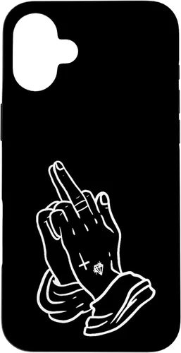 Vista 23 de Praying Hands Show Middle Finger Men's T-Shirt Women Case for iPhone 17