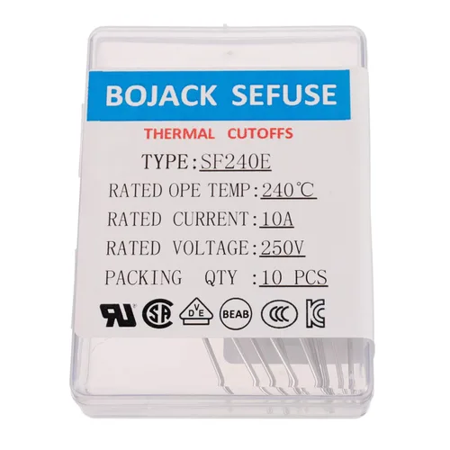 Vista 3 de BOJACK SF240E SEFUSE 10A 250V Fusibles Térmicos 464.0 °F Cortes Térmicos (Paquete de 10)